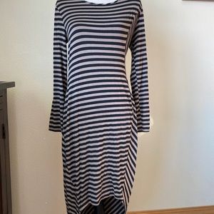 Bar III asymmetrical striped dress